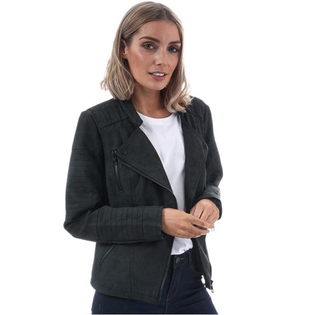 Ava faux leather biker jacket best sale