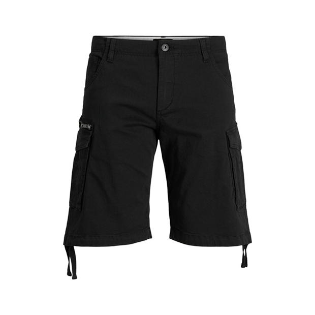 Mens cargo shop shorts black